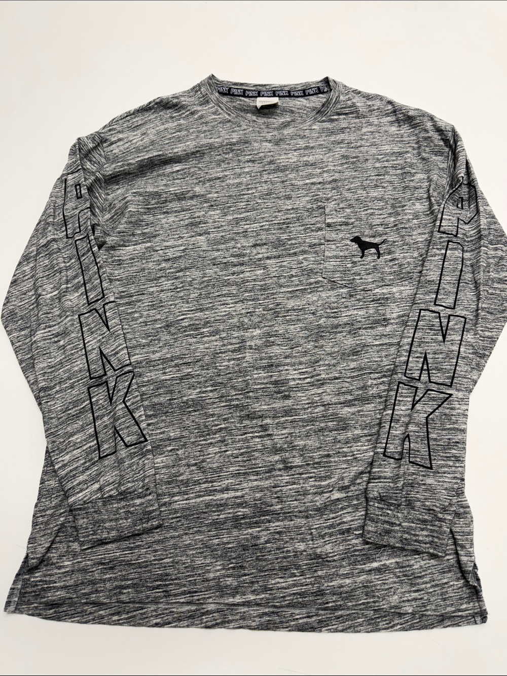 FREE W/ PURCHASE : PINK Women’s Small Gray Long Sleeve T-shirt